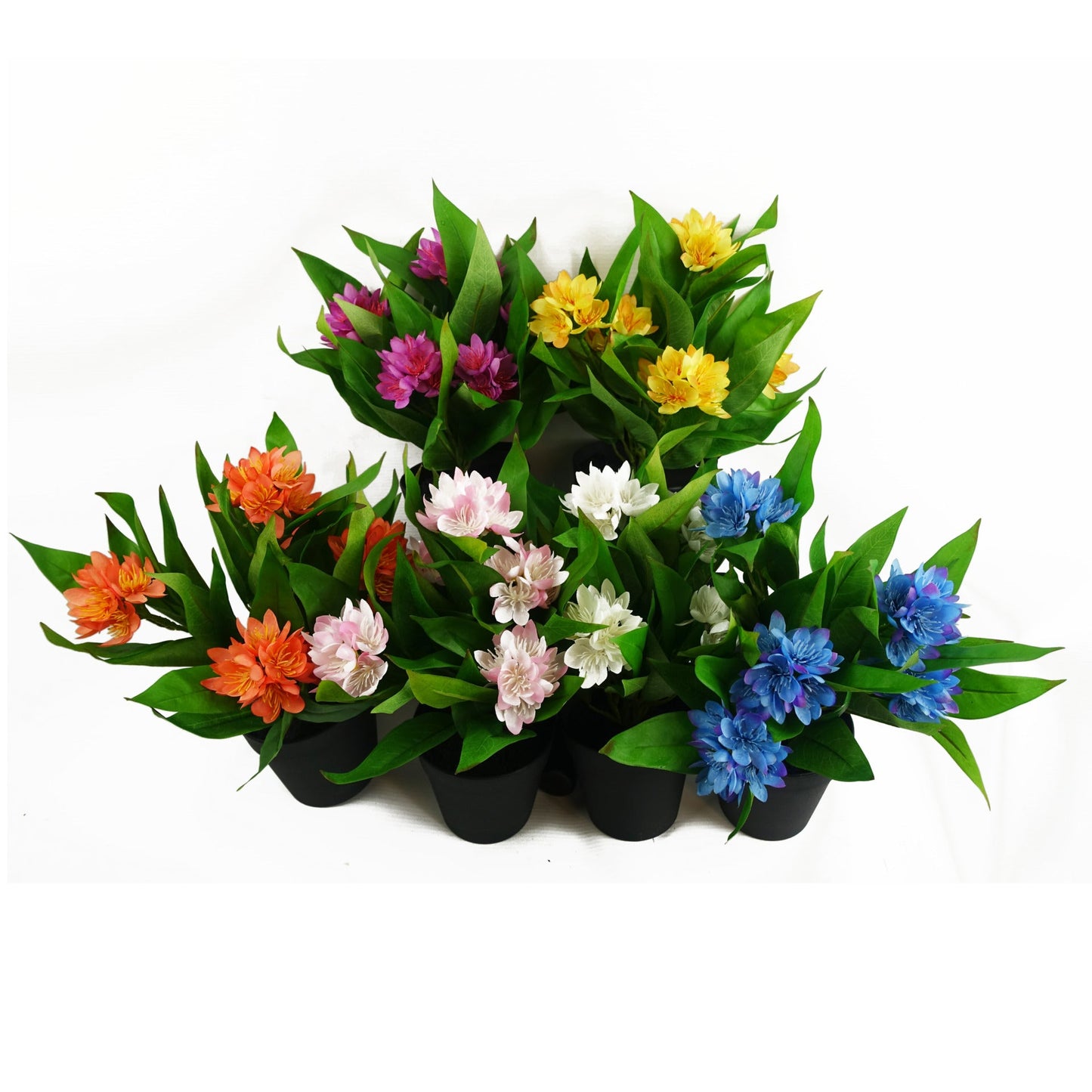 18cm Artificial Freesia Plant Orange Flowering