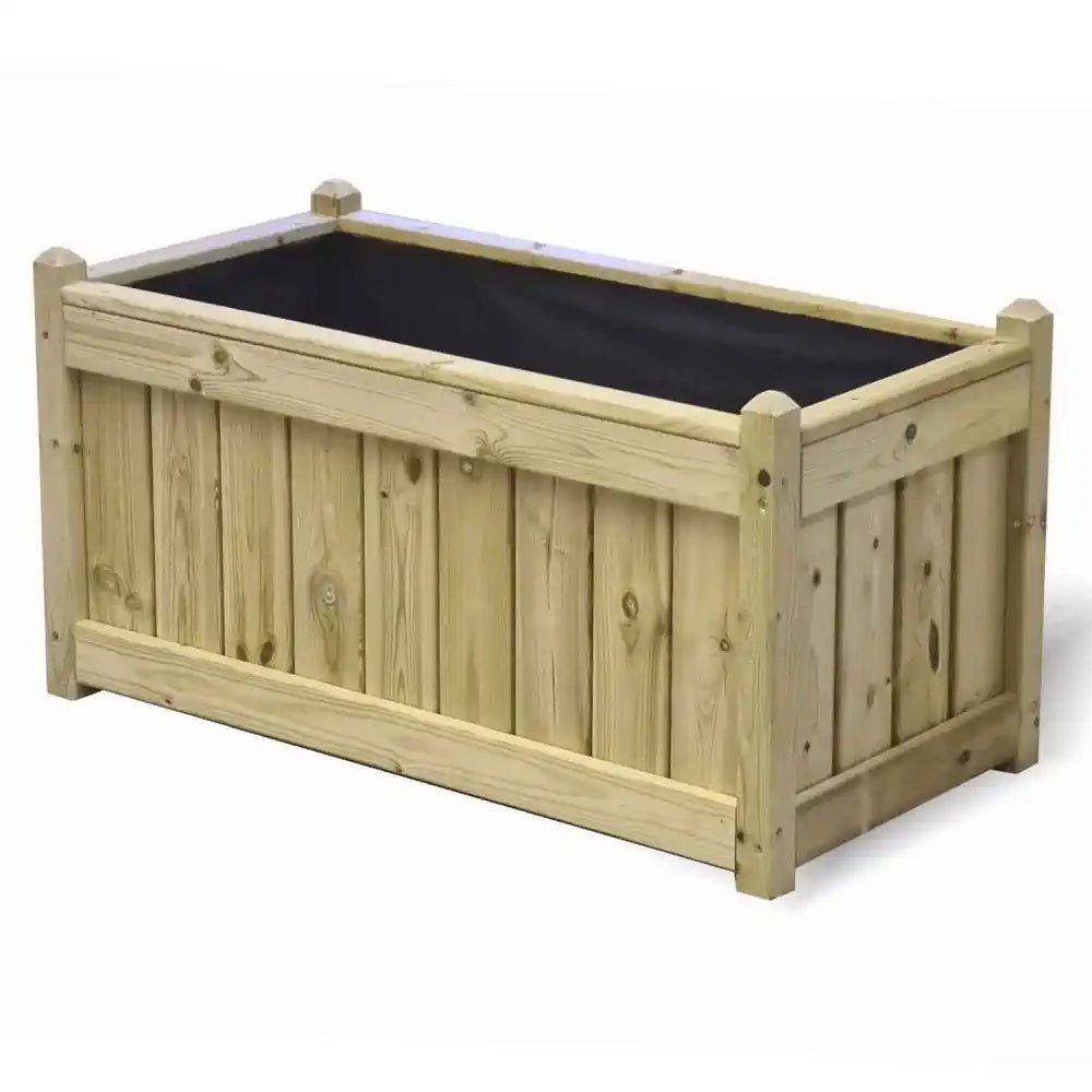1m Elegant Redwood Trough Planter