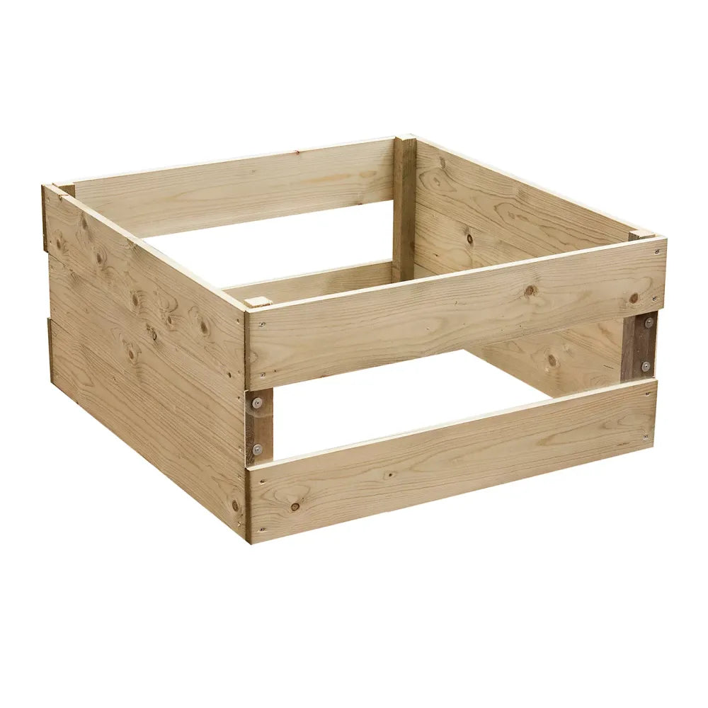 Premium Double Window Wood Raised Bed