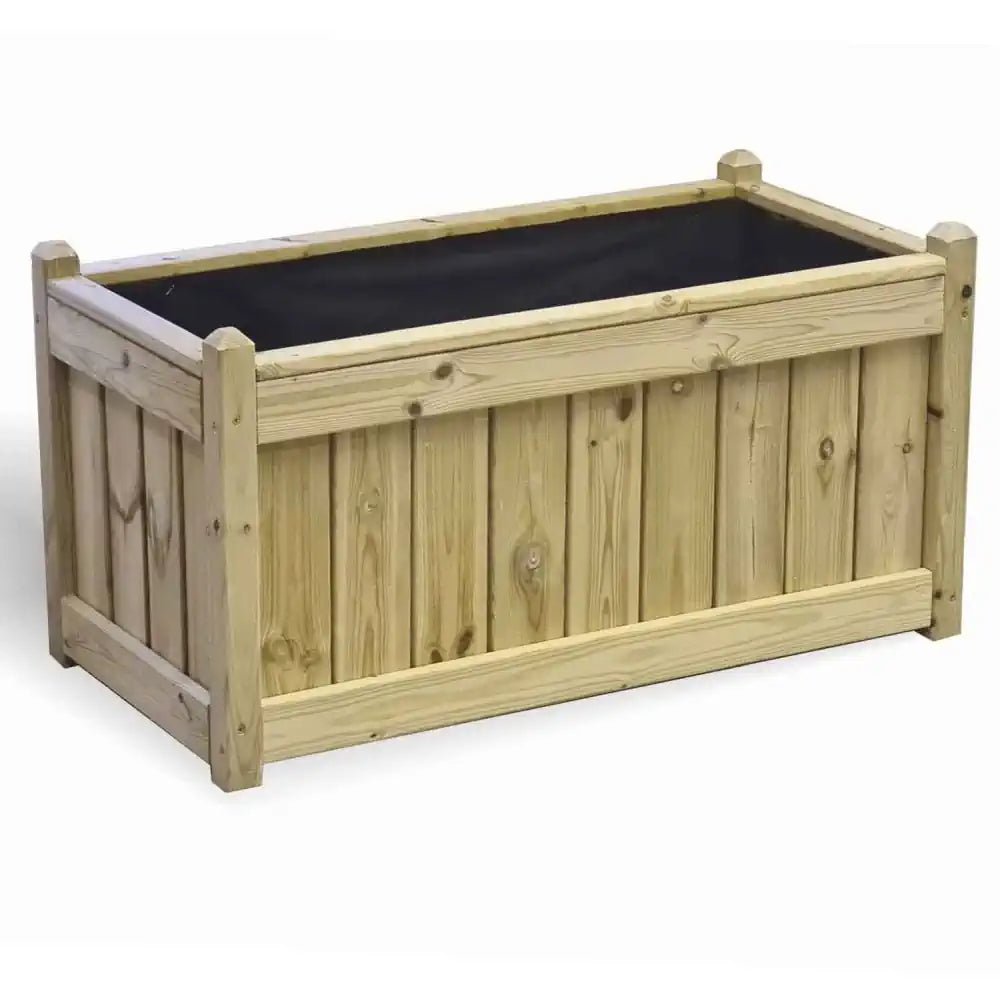 1m Elegant Redwood Trough Planter
