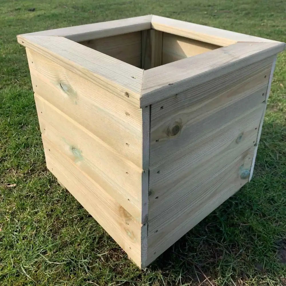 40cm Small Square Wooden Planter