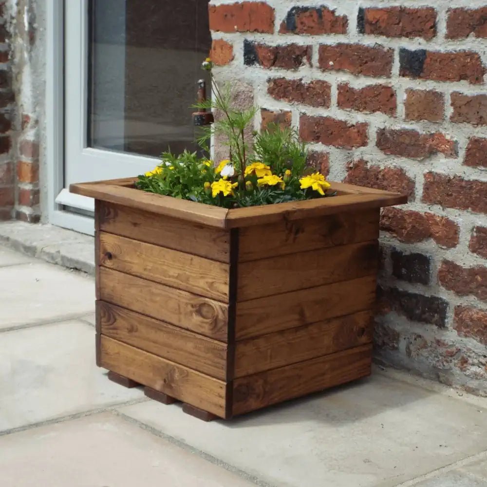 large wood plant pot Redwood Extra Large Square Wooden Planter – Planters.co.uk