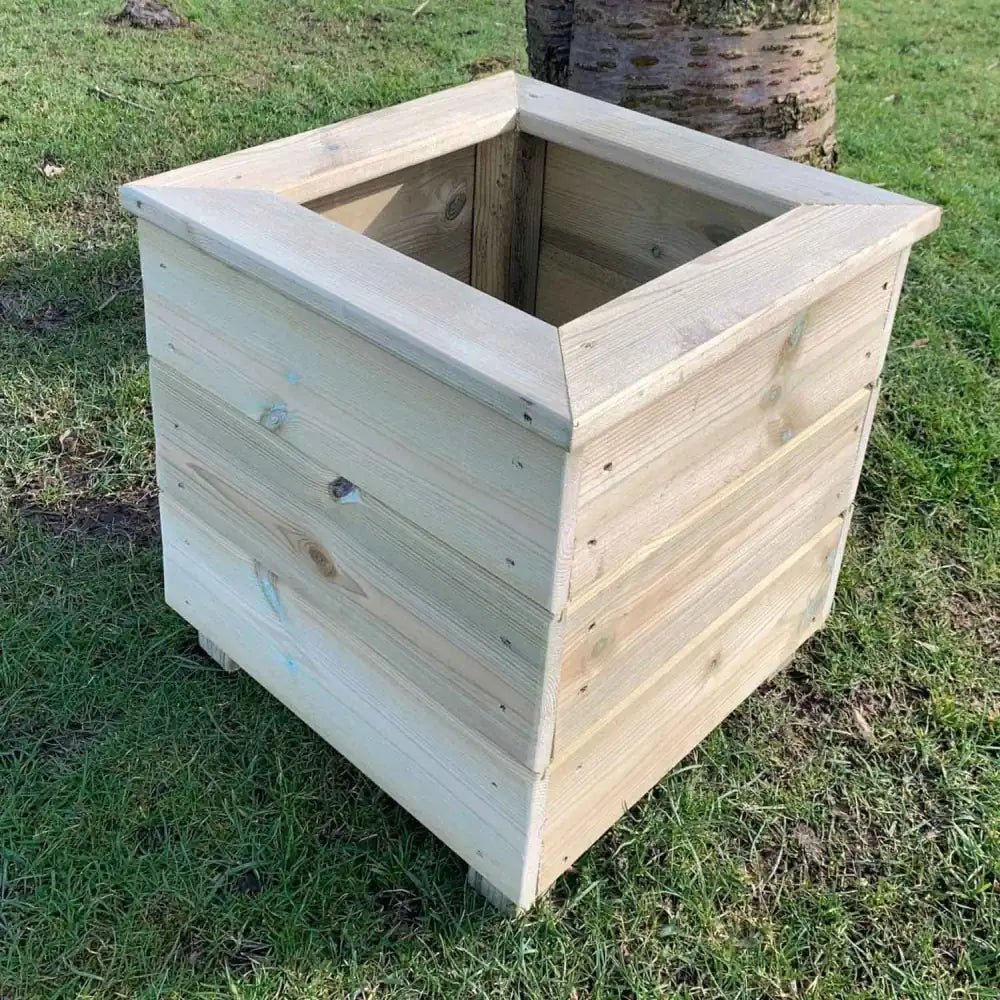 40cm Small Square Wooden Planter