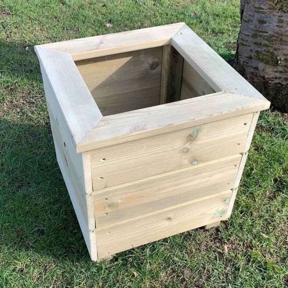 40cm Small Square Wooden Planter