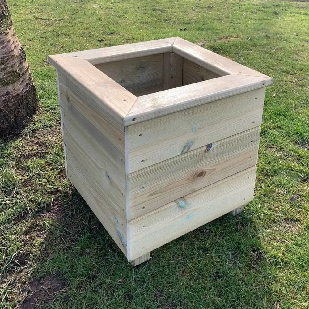 40cm Small Square Wooden Planter