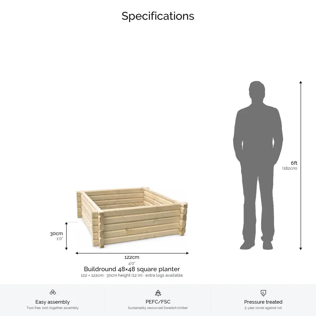 122cm(L) x 122cm(W) x 30cm(H)