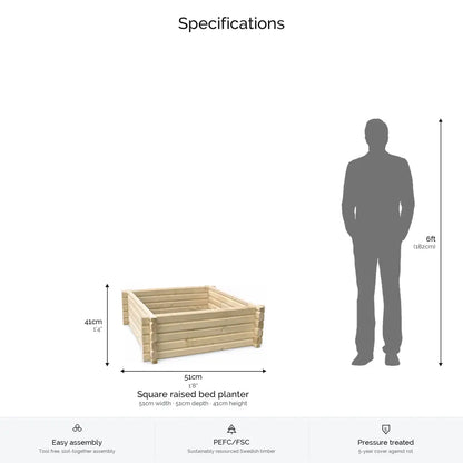 51cm(L) x 51cm(W) x 41cm(H)