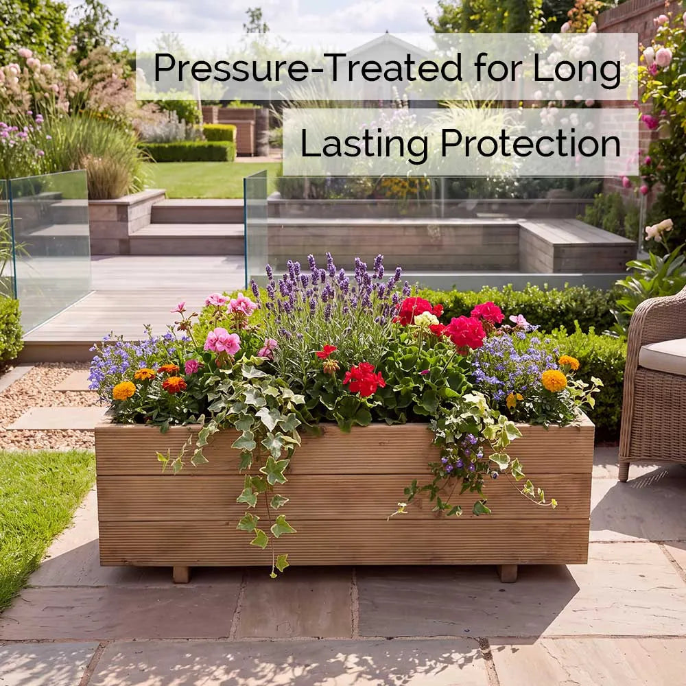 Wooden Decking Garden Planters - Pressure Treated