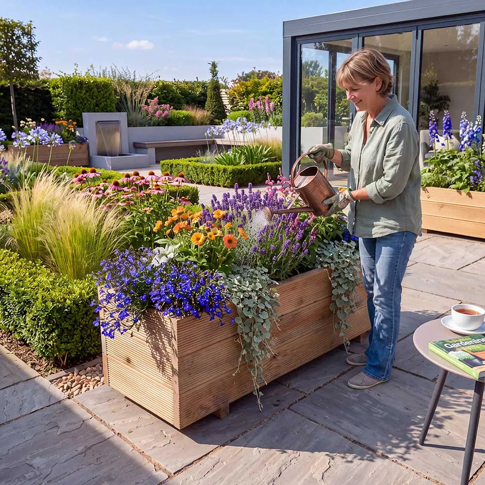 Wooden Decking Garden Planters - Pressure Treated