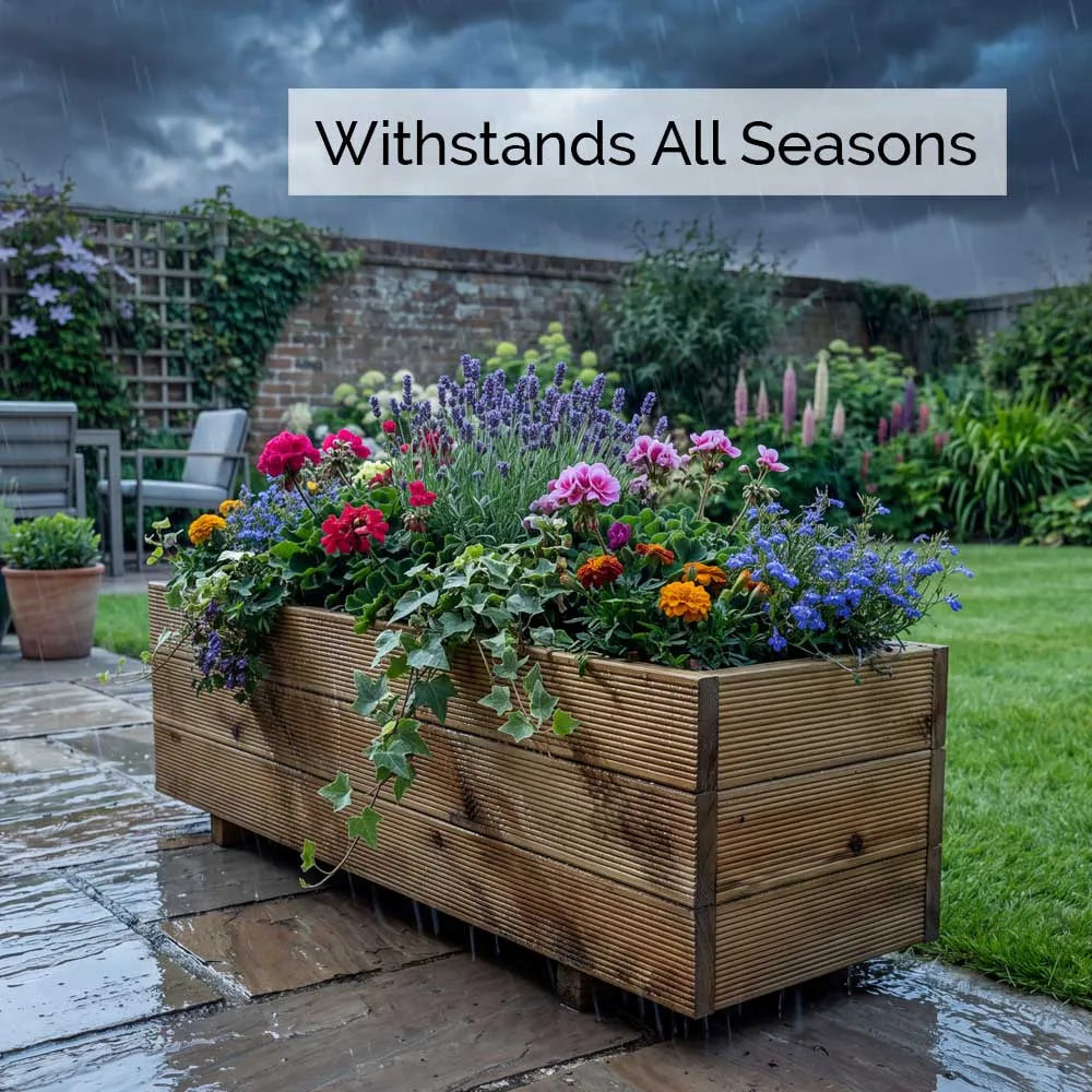 Wooden Decking Garden Planters - Pressure Treated