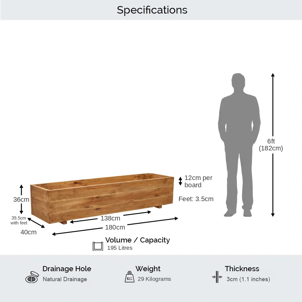 Wooden Decking Garden Planter - Pressure Treated
