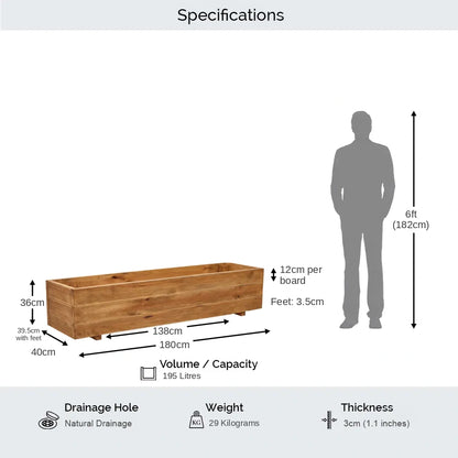 Wooden Decking Garden Planter - Pressure Treated