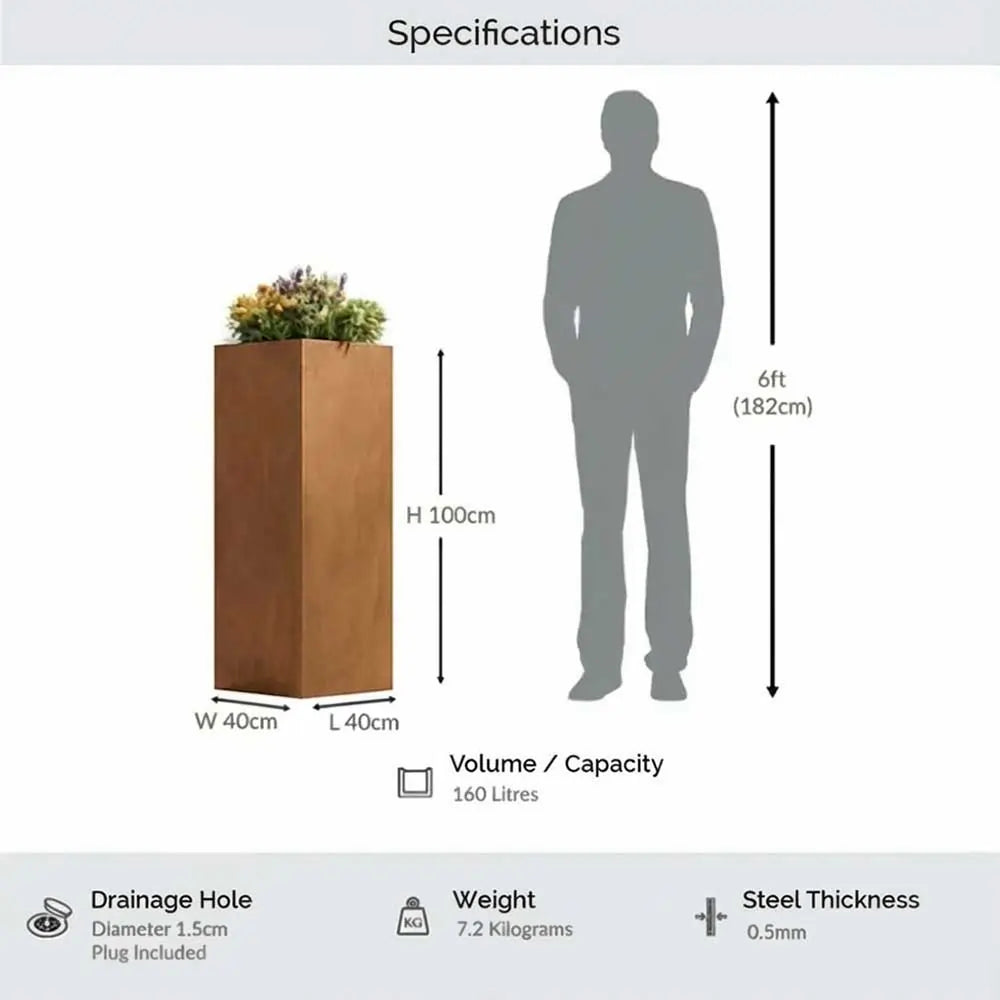 #40cm(L) x 40cm(W) x 100cm(H)
#Copper