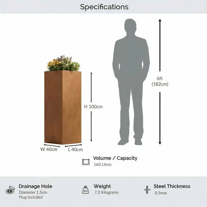 #40cm(L) x 40cm(W) x 100cm(H)
#Copper