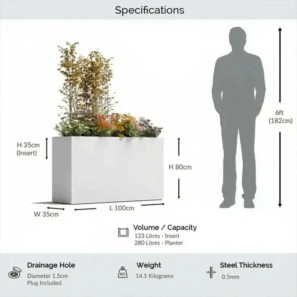 #100cm(L) x 35cm(W) x 80cm(H)
#white