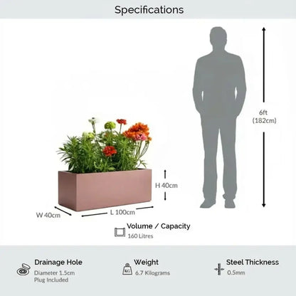 #Rose Gold
#100cm(L) x 40cm(W) x 40cm(H)
#With Liner
#No Liner