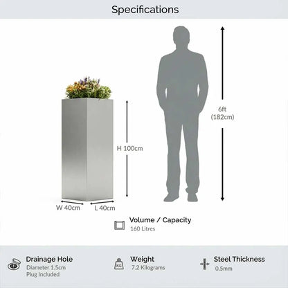 #40cm(L) x 40cm(W) x 100cm(H)
#silver