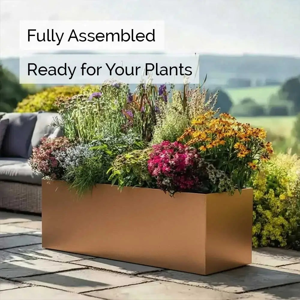 #Copper
#120cm(L) x 40cm(W) x 40cm(H)
#100cm(L) x 40cm(W) x 40cm(H)
#75cm(L) x 32cm(W) x 32cm(H)
#70cm(L) x 24cm(W) x 24cm(H)
#With Liner
#No Liner