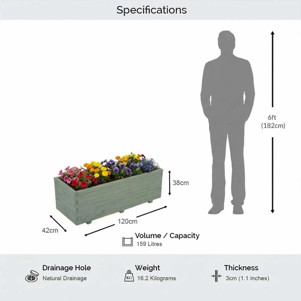 #green
#120cm(L) x 42cm(W) x 38cm(H)
#With Liner
#No Liner