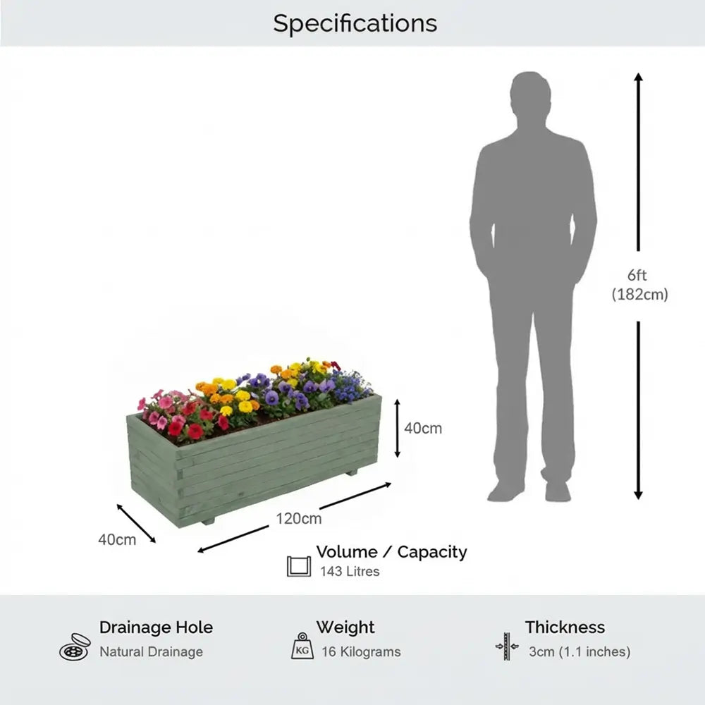 #green
#120cm(L) x 40cm(W) x 40cm(H)
#With Liner
#No Liner