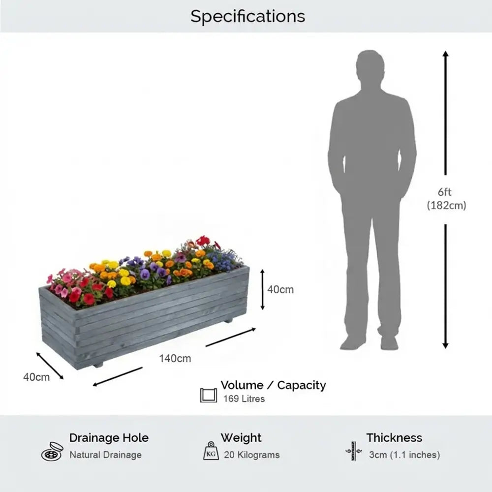 #grey
#140cm(L) x 40cm(W) x 40cm(H)
#With Liner
#No Liner