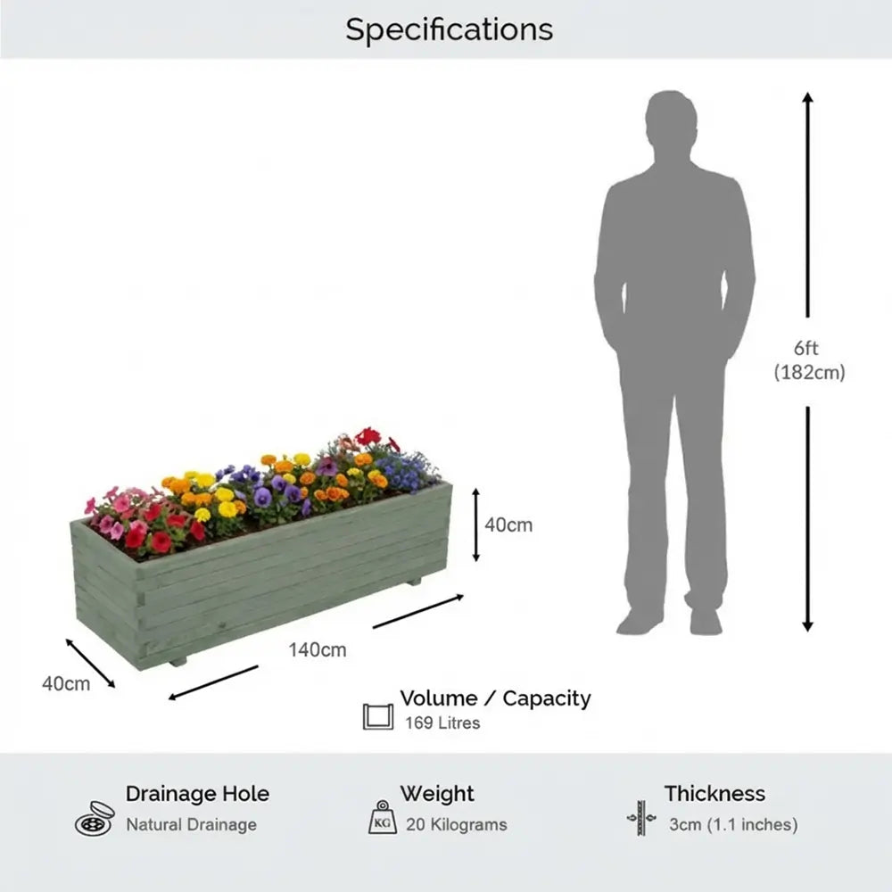 #green
#140cm(L) x 40cm(W) x 40cm(H)
#With Liner
#No Liner