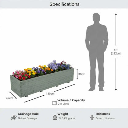 #green
#180cm(L) x 42cm(W) x 38cm(H)
#With Liner
#No Liner