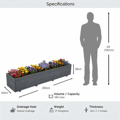 #grey
#200cm(L) x 42cm(W) x 38cm(H)
#With Liner
#No Liner