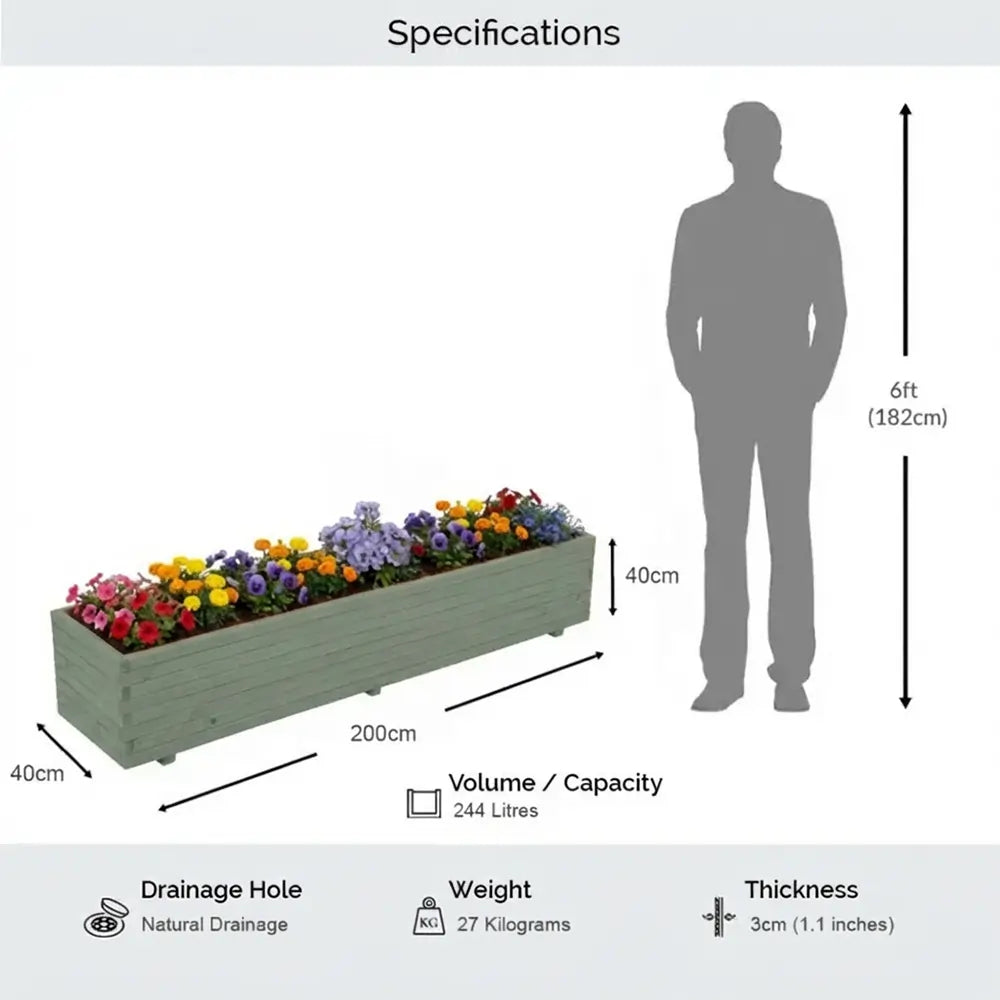 #green
#200cm(L) x 40cm(W) x 40cm(H)
#With Liner
#No Liner