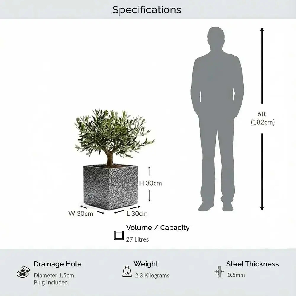 #30cm(L) x 30cm(W) x 30cm(H)
#Silver Black
#With Liner
#No Liner