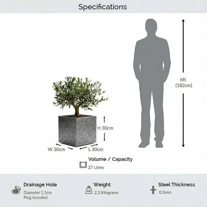 #30cm(L) x 30cm(W) x 30cm(H)
#Silver Black
#With Liner
#No Liner