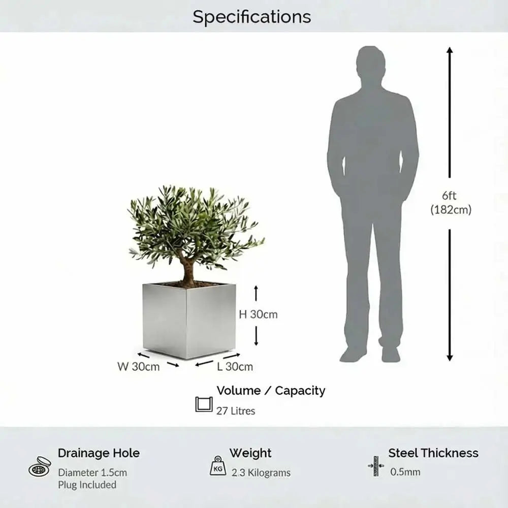 #30cm(L) x 30cm(W) x 30cm(H)
#Silver
#With Liner
#No Liner