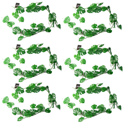 6 x 180cm Artificial Hanging Trailing Monstera Plant
