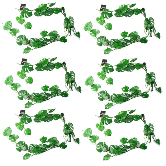 6 x 180cm Artificial Hanging Trailing Monstera Plant