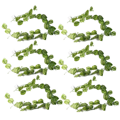 6 x 180cm Artificial Hanging Trailing Devils Ivy Plant