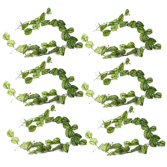 6 x 180cm Artificial Hanging Trailing Devils Ivy Plant