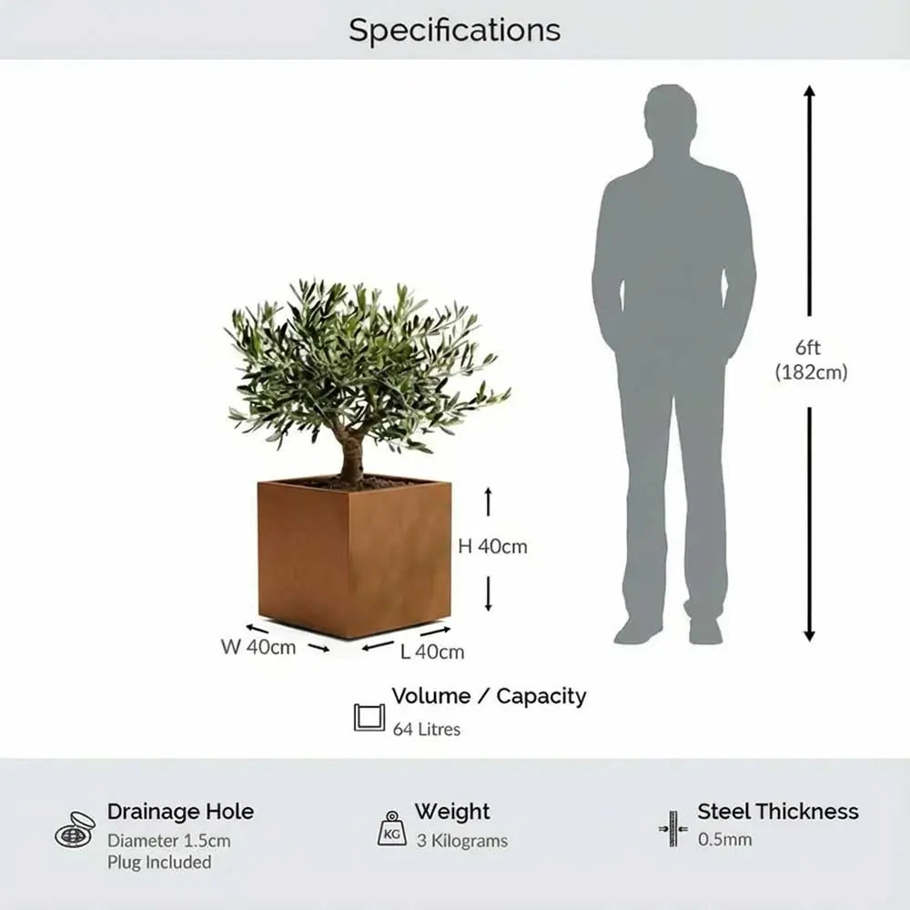 #40cm(L) x 40cm(W) x 40cm(H)
#Copper
#With Liner
#No Liner