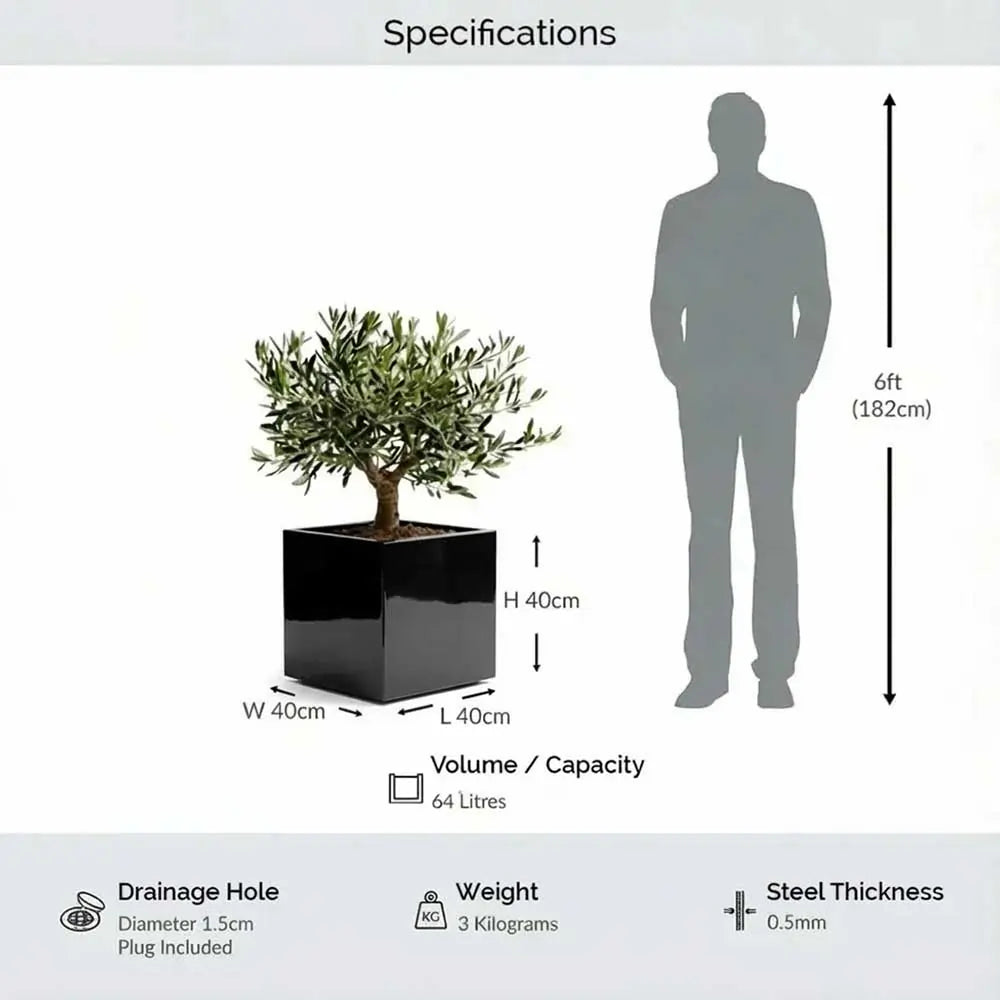 #40cm(L) x 40cm(W) x 40cm(H)
#Glossy Black
#With Liner
#No Liner