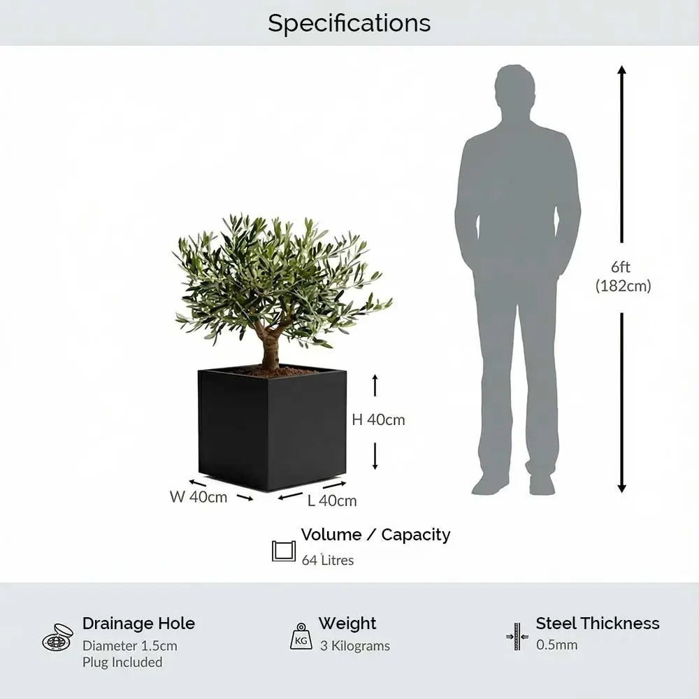 #40cm(L) x 40cm(W) x 40cm(H)
#Black
#With Liner
#No Liner