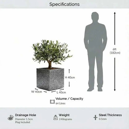 #40cm(L) x 40cm(W) x 40cm(H)
#Silver Black
#With Liner
#No Liner