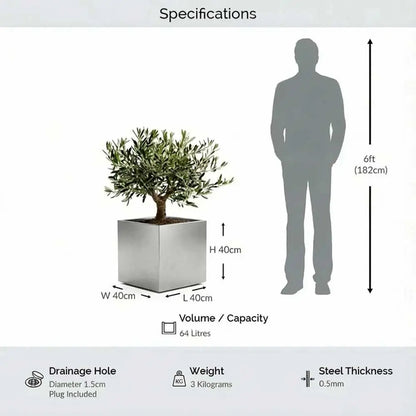 #40cm(L) x 40cm(W) x 40cm(H)
#Silver
#With Liner
#No Liner