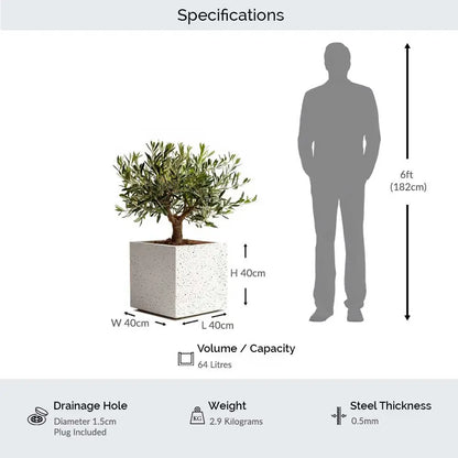 #40cm(L) x 40cm(W) x 40cm(H)
#Sand Stone
#With Liner
#No Liner