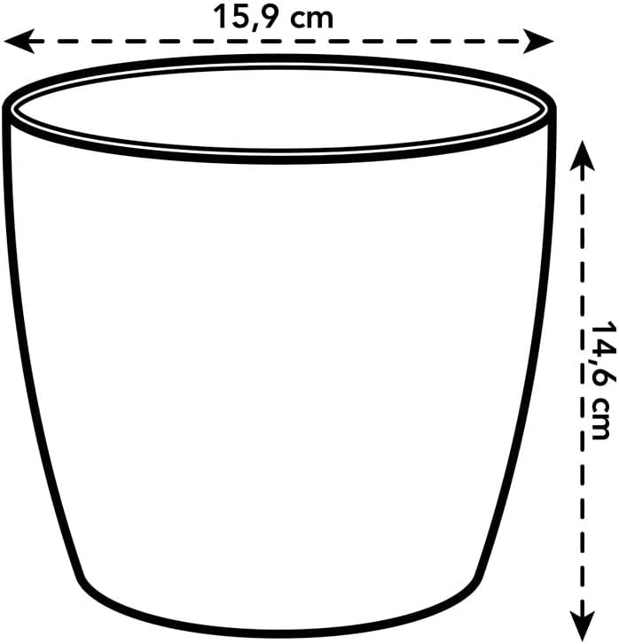 Elho Brussels Round 16 Black Plant Pot