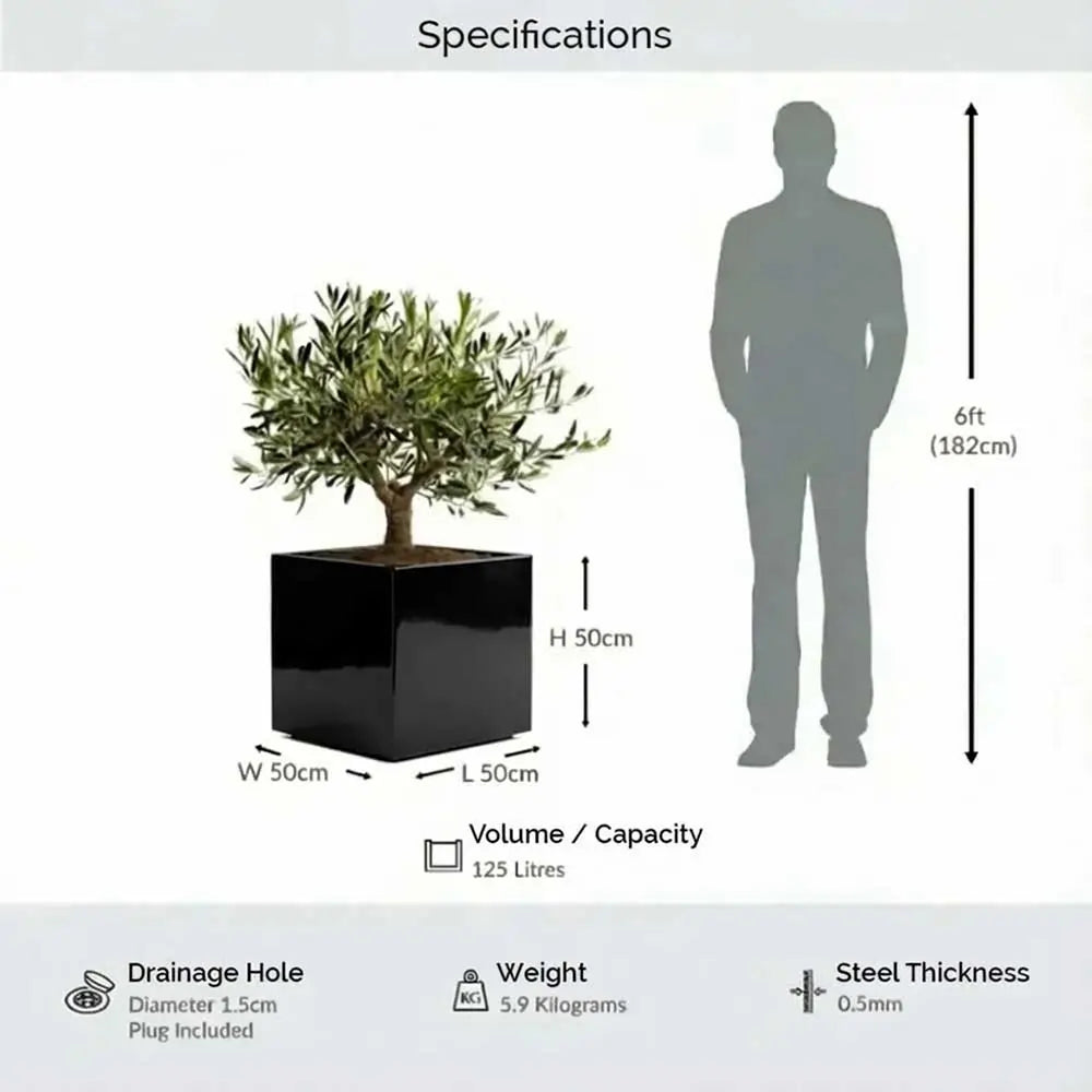 #50cm(L) x 50cm(W) x 50cm(H)
#Glossy Black
#With Liner
#No Liner