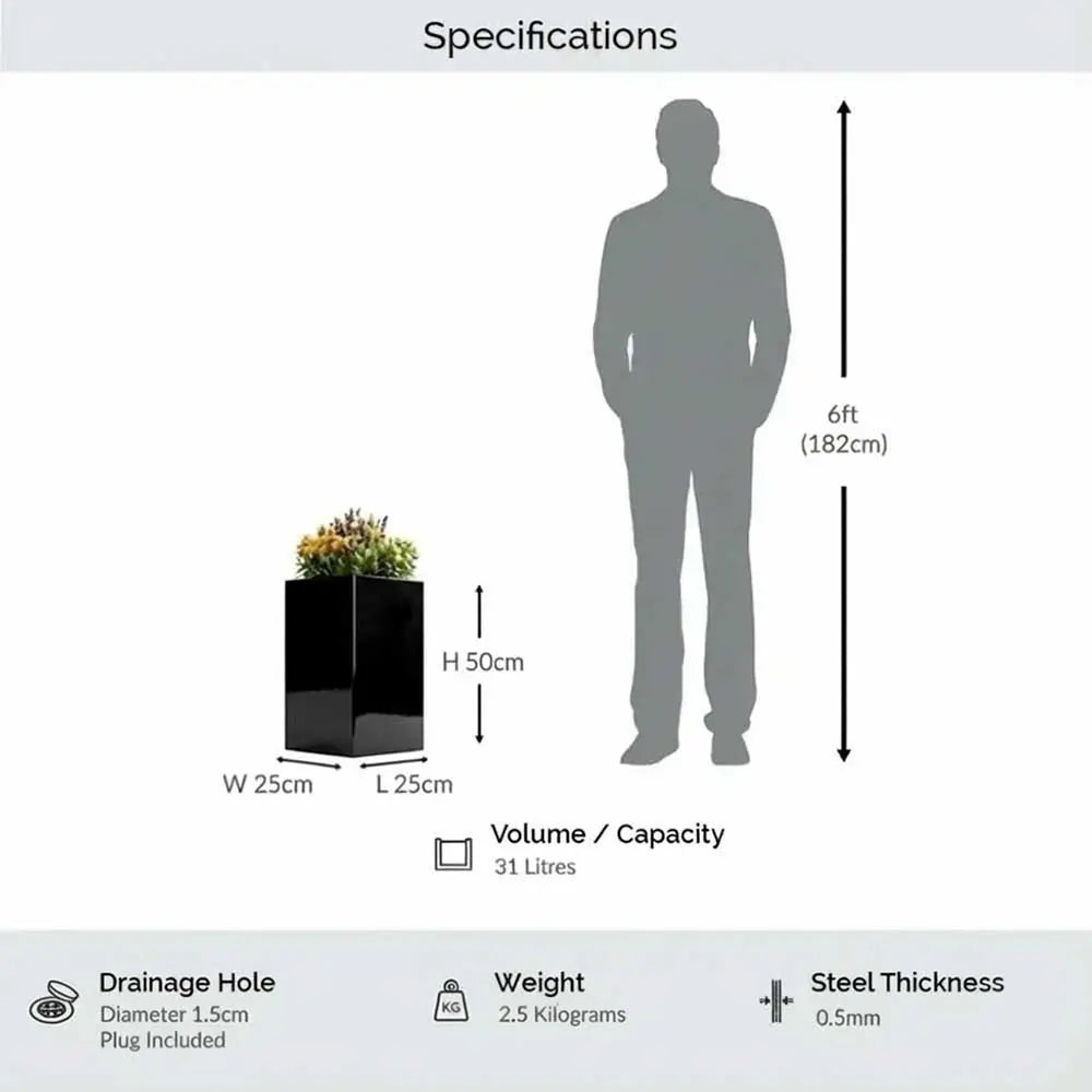 #25cm(L) x 25cm(W) x 50cm(H)
#glossy black