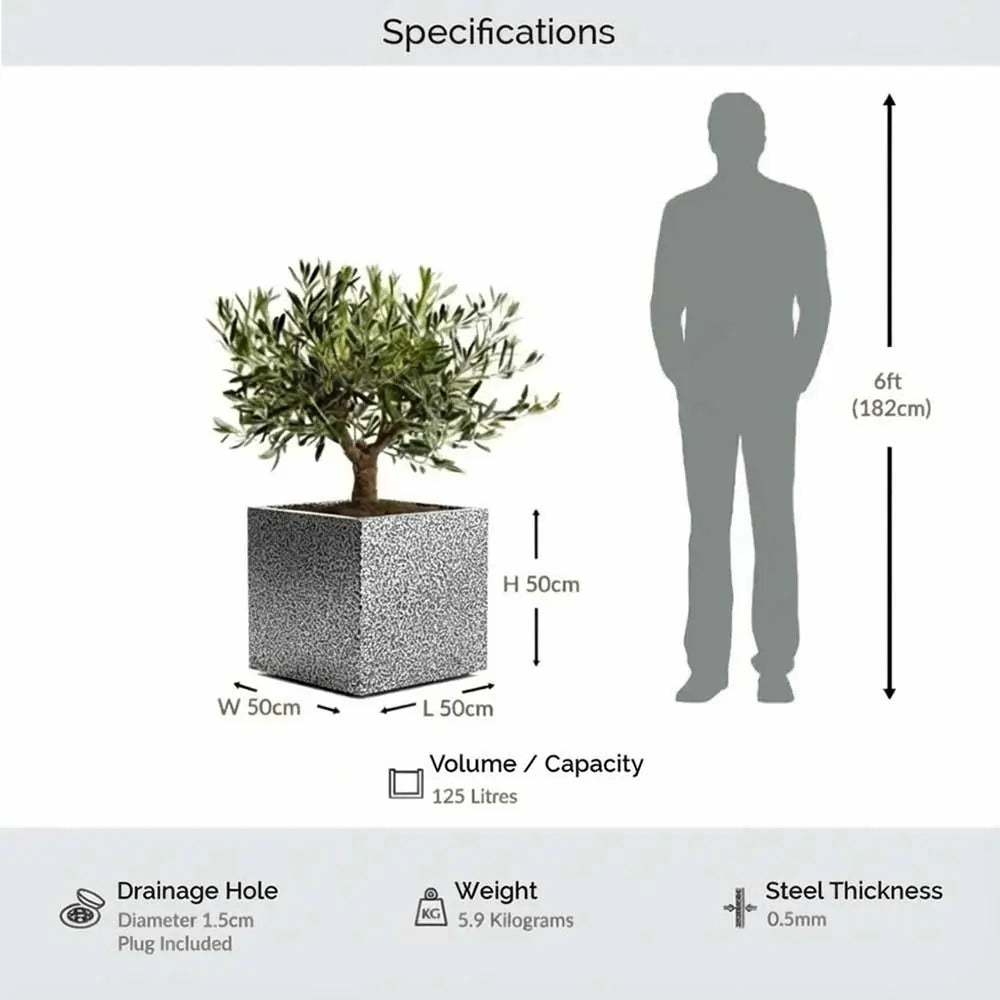 #50cm(L) x 50cm(W) x 50cm(H)
#Silver Black
#With Liner
#No Liner