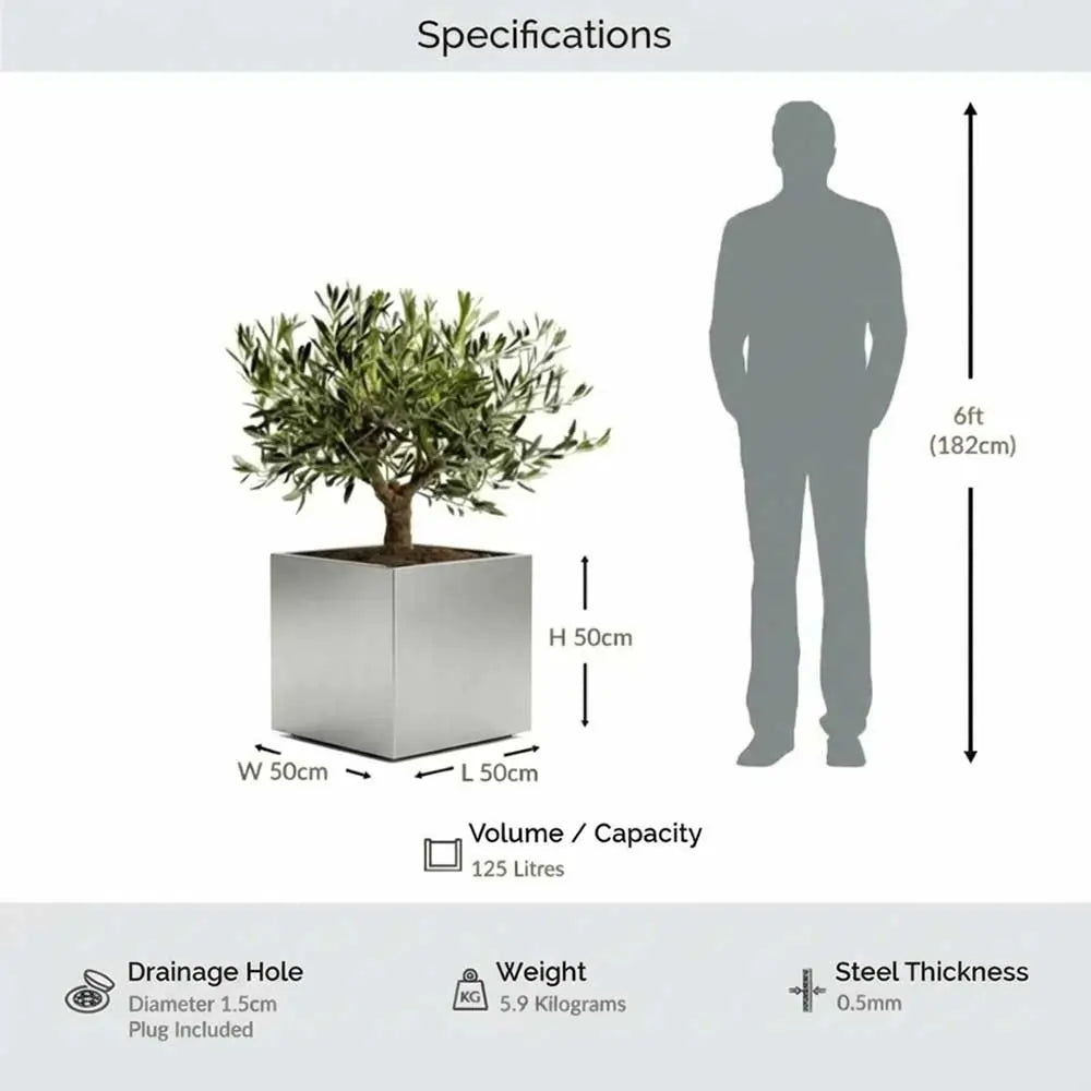 #50cm(L) x 50cm(W) x 50cm(H)
#Silver
#With Liner
#No Liner