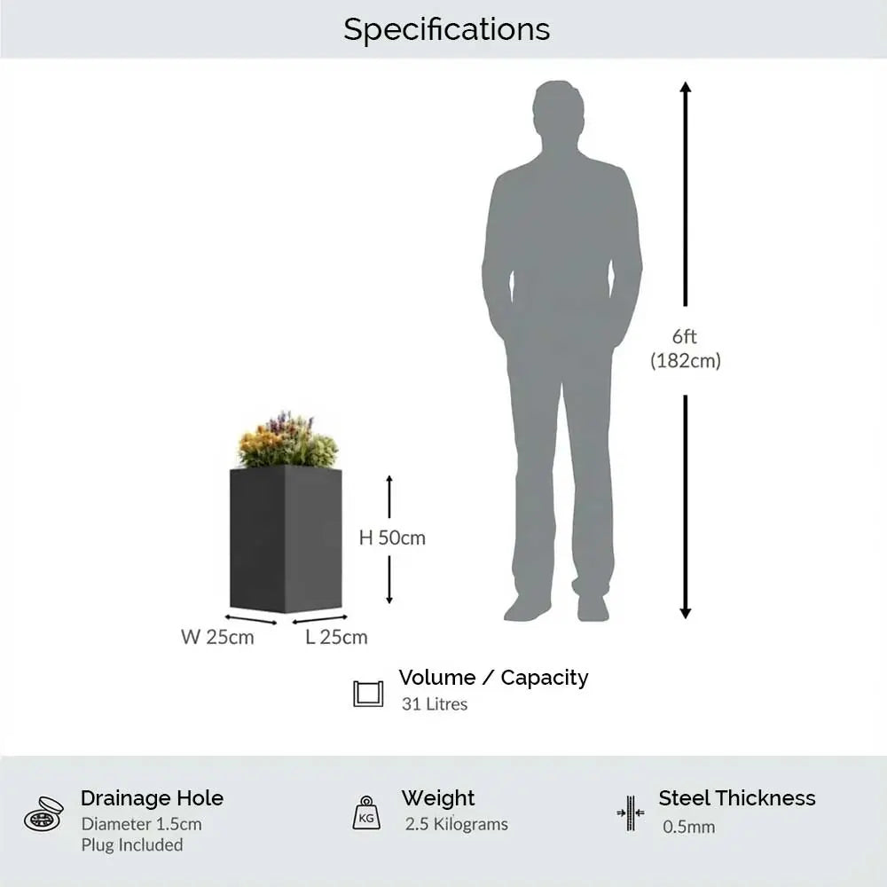 #25cm(L) x 25cm(W) x 50cm(H)
#grey