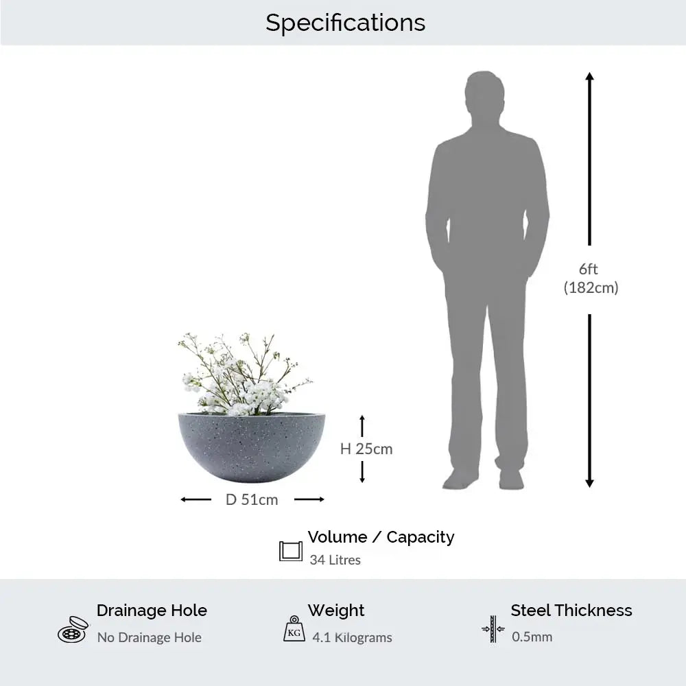 #51cm(D) x 25cm(H)
#grey stone