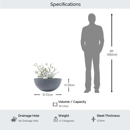 #51cm(D) x 25cm(H)
#grey stone